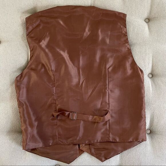 Saugatuck Dry Goods Company Sueded Leather Button Vest L - Picture 5 of 5